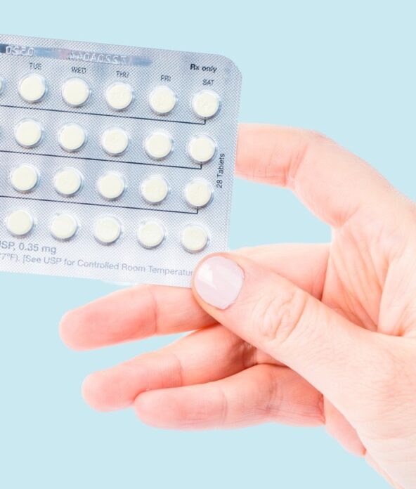 birth control pill pack in the hand