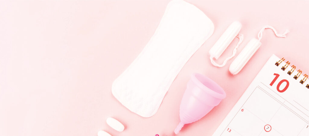 menstrual pad and cup