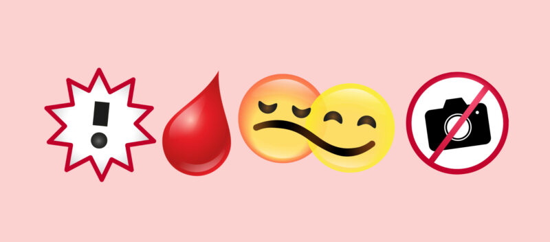 period emojis or workplace